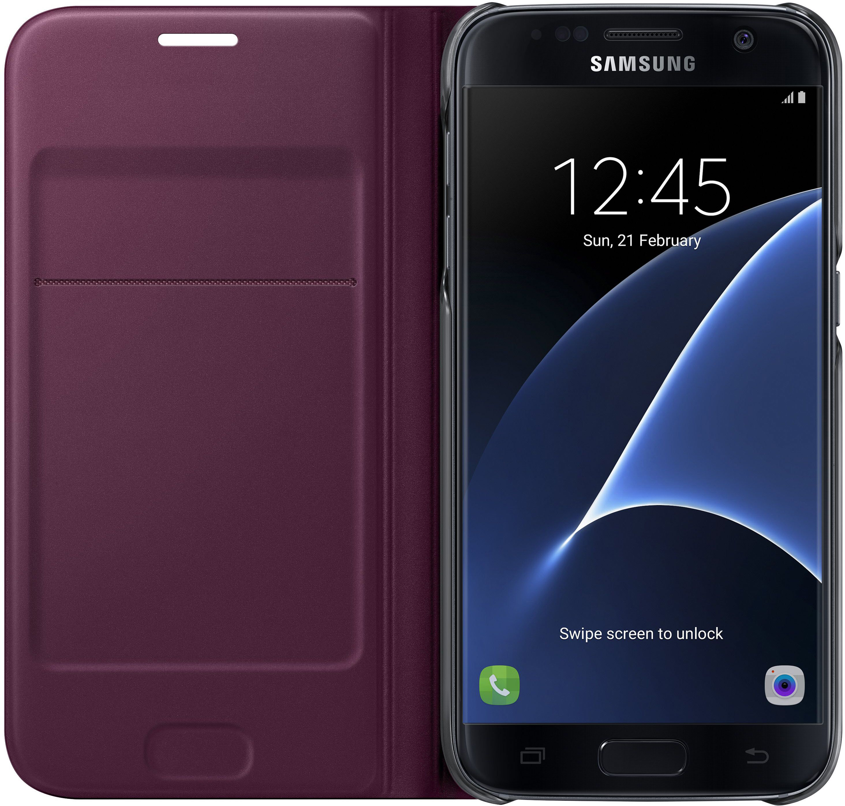 SAMSUNG EF-WG935, Bookcover, Samsung, Galaxy S7 Edge, Violett