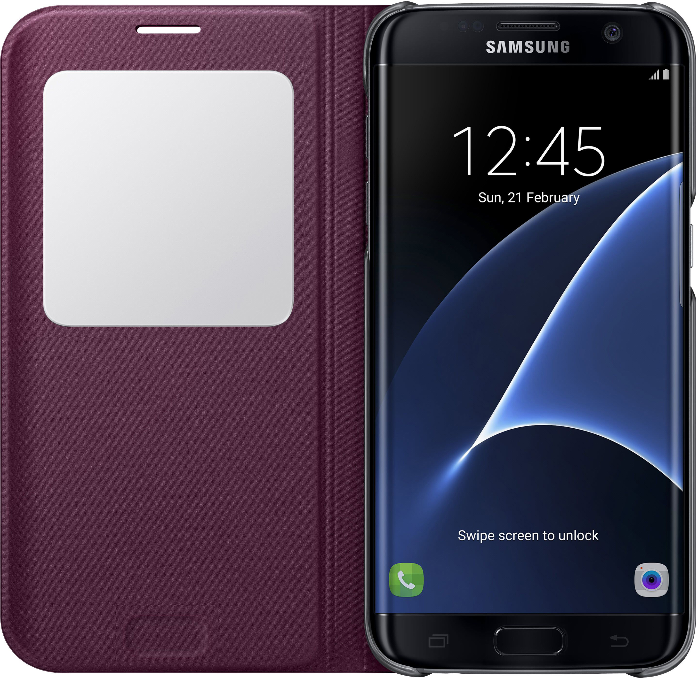 SAMSUNG EF-CG935, Bookcover, Samsung, Galaxy S7 Edge, Violett