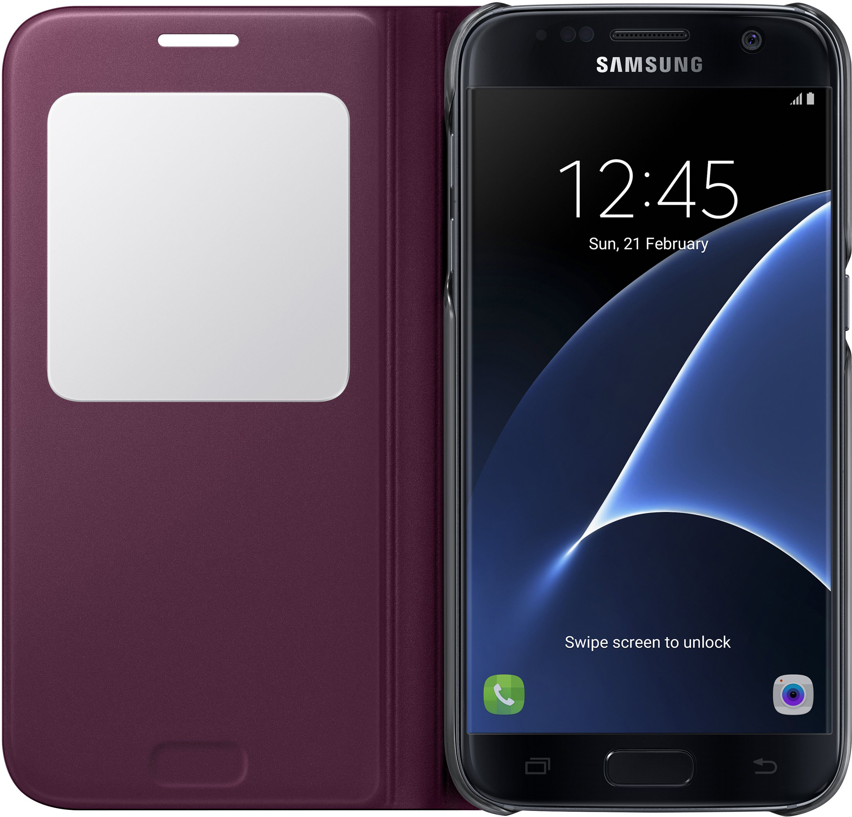 SAMSUNG EF-CG930PXEGWW, Bookcover, Samsung, Galaxy S7, Violett