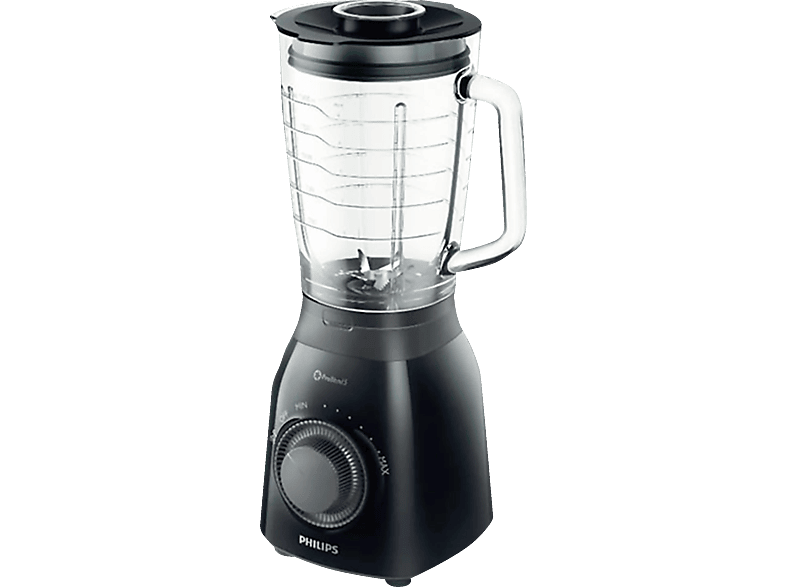 Batidora Hr217390 Philips viva collection de vaso 600w negra 2 litros hr2173 jarra cristal cuchilla acero 5 hojas turbo 600 domestic appliances