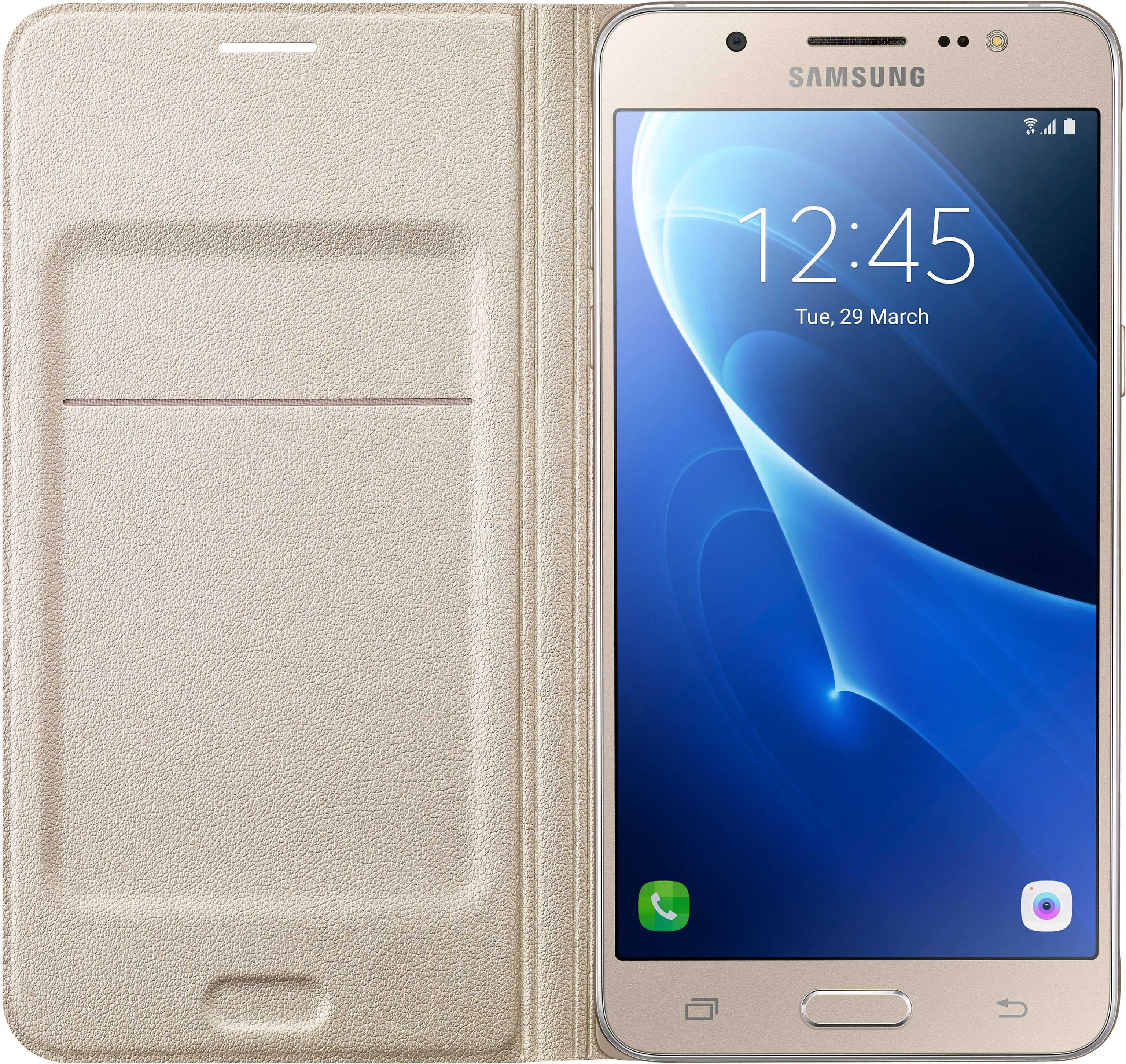 SAMSUNG EF-WJ510PFEGWW, Bookcover, Samsung, Galaxy J5 (2016), Gold