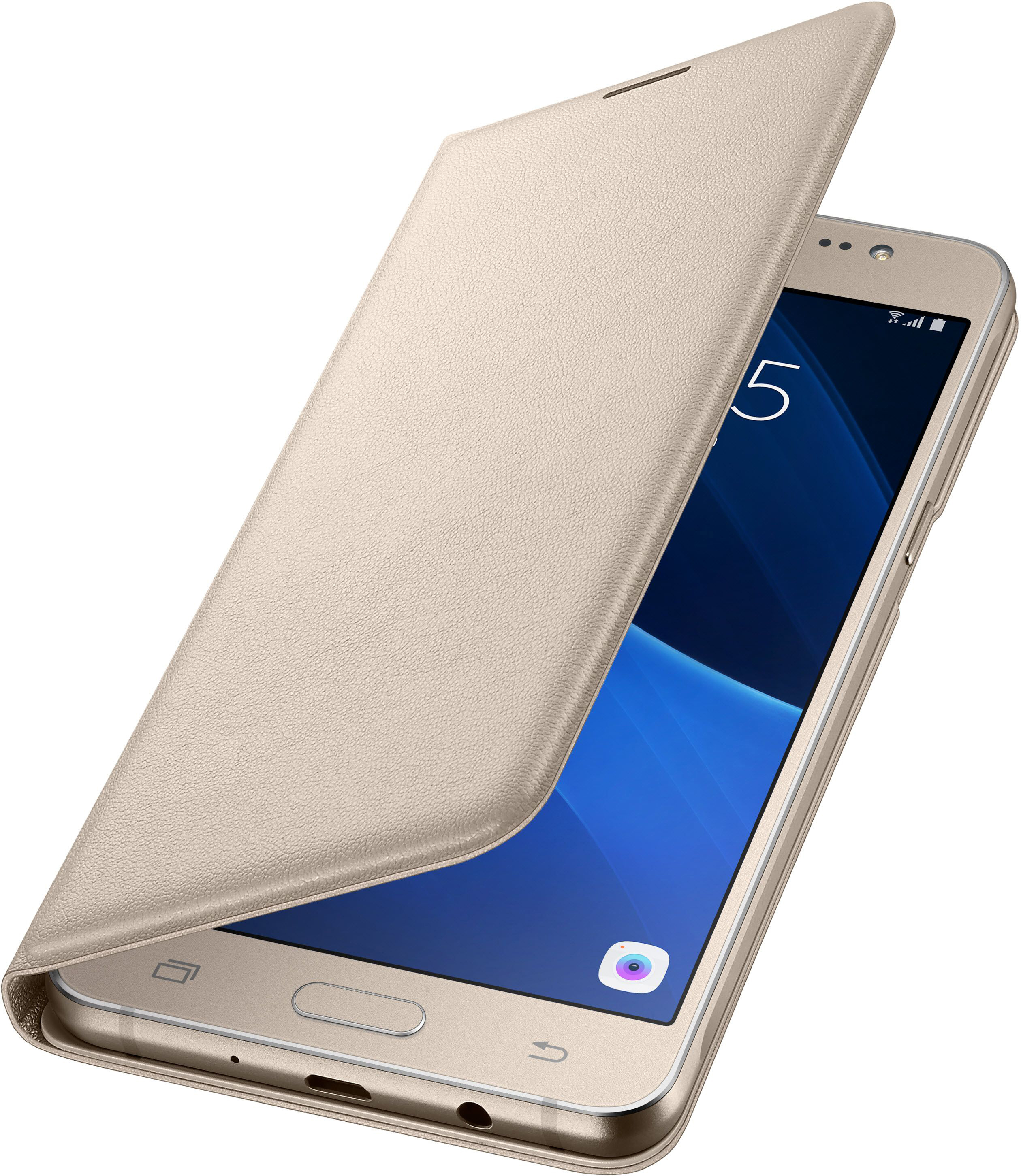 SAMSUNG EF-WJ510PFEGWW, Bookcover, Samsung, Galaxy J5 (2016), Gold