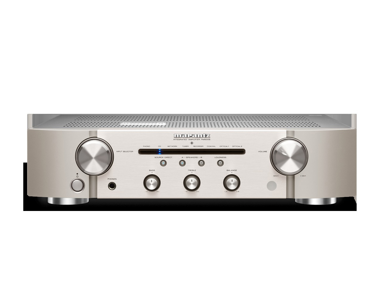 MARANTZ PM6006 Vollverstärker (2Kanälepro Kanal, Silber-Gold)