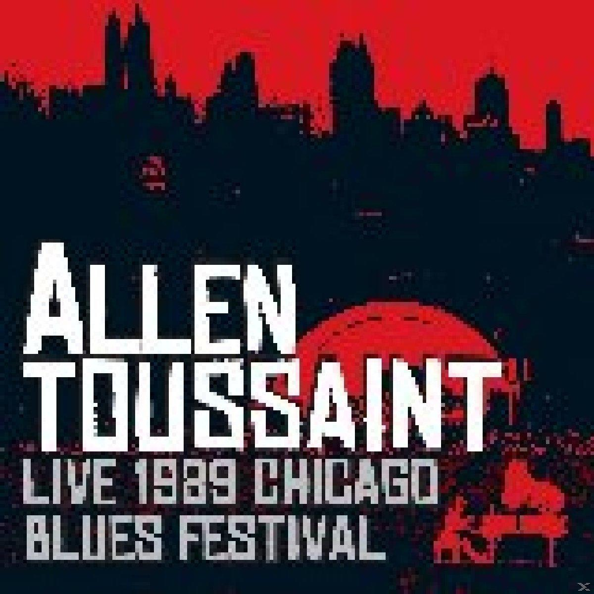 Allen Toussaint album borítója, szöveggel és egy város sziluettjével a piros égbolttal szemben, zongorával.