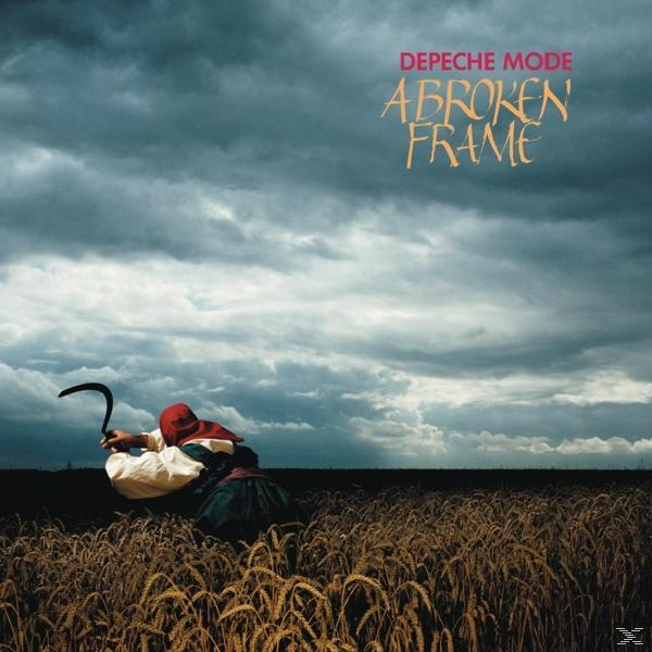Albumcover. Feld mit Person, die Weizen erntet. Titel: A BROKEN FRAME, von Depeche Mode.