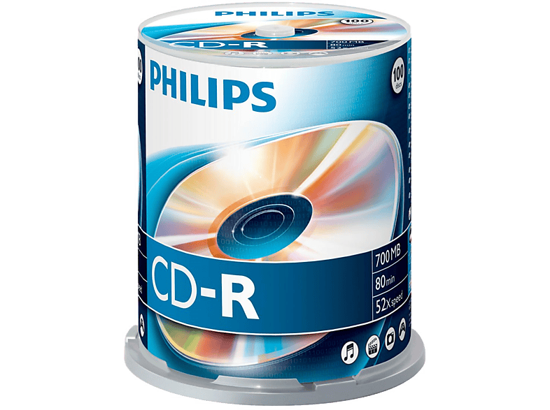 Philips Pack 100 Cd-r80 700 Mb 52 X (beehive)
