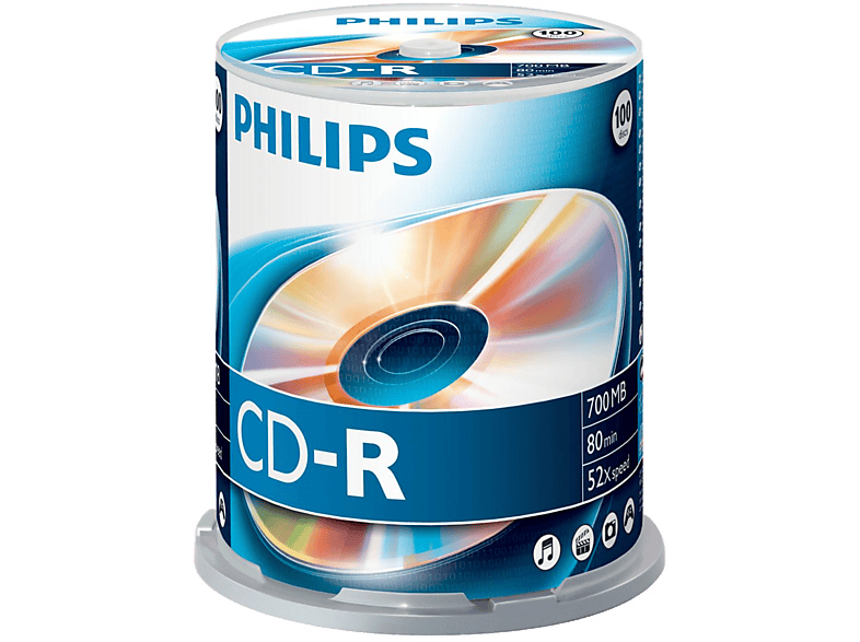 PHILIPS Pack 100 CD-R80 700 MB 52 x (BEEHIVE)