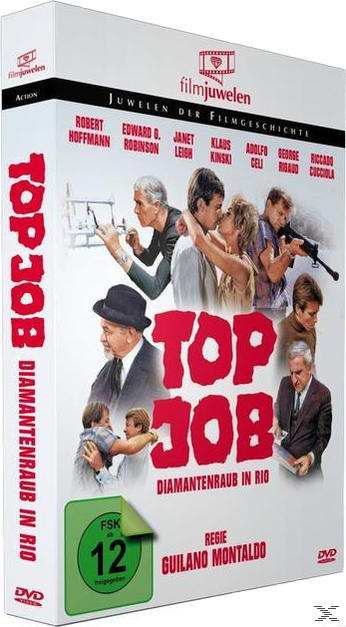 DVD-Cover: Top Job. Eine Collage von Bildern mit Schauspielern. Menschen in verschiedenen Szenen, Stadt im Hintergrund.