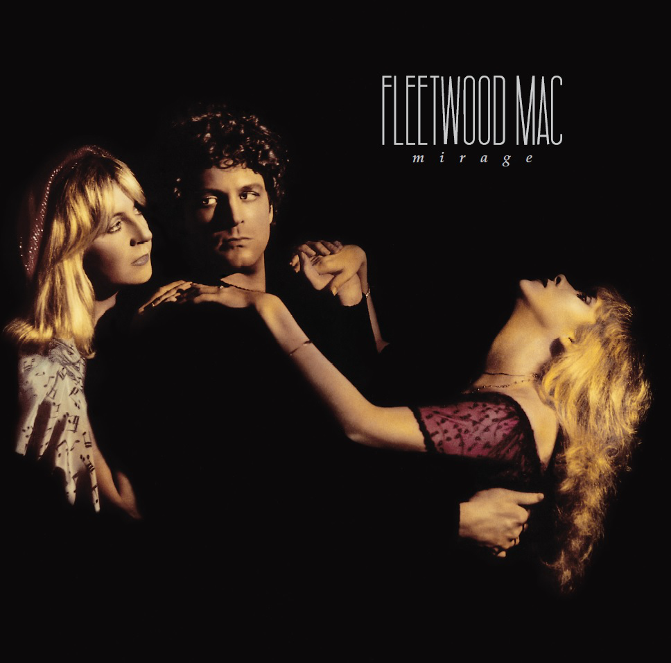 Album borító három emberrel sötét környezetben. Fekete háttér, Fleetwood Mac cím.