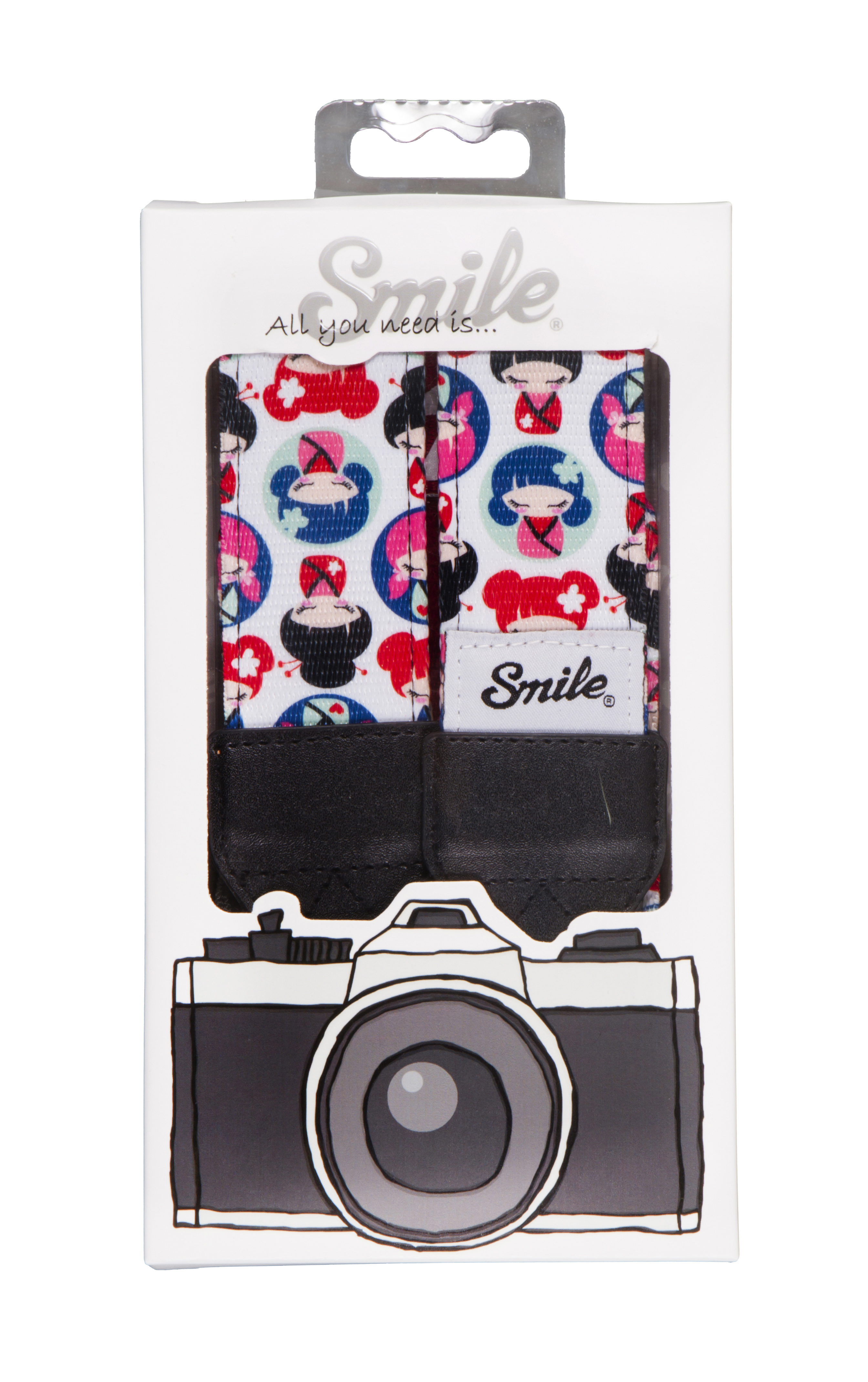 SMILE Sweet Kawai, Kameragurt, Weiß