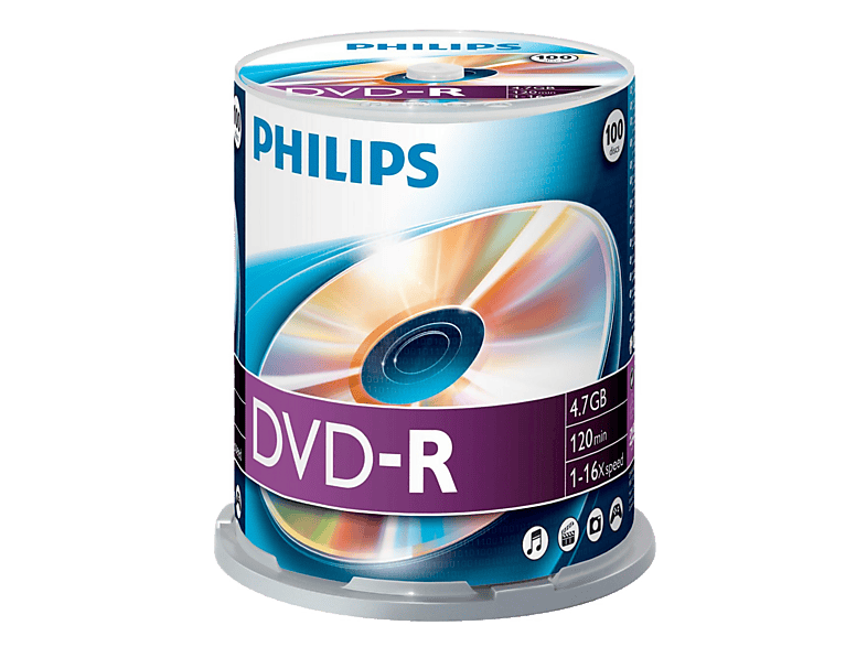 Philips DVD-R 4,7GB Spindel 100 stuks