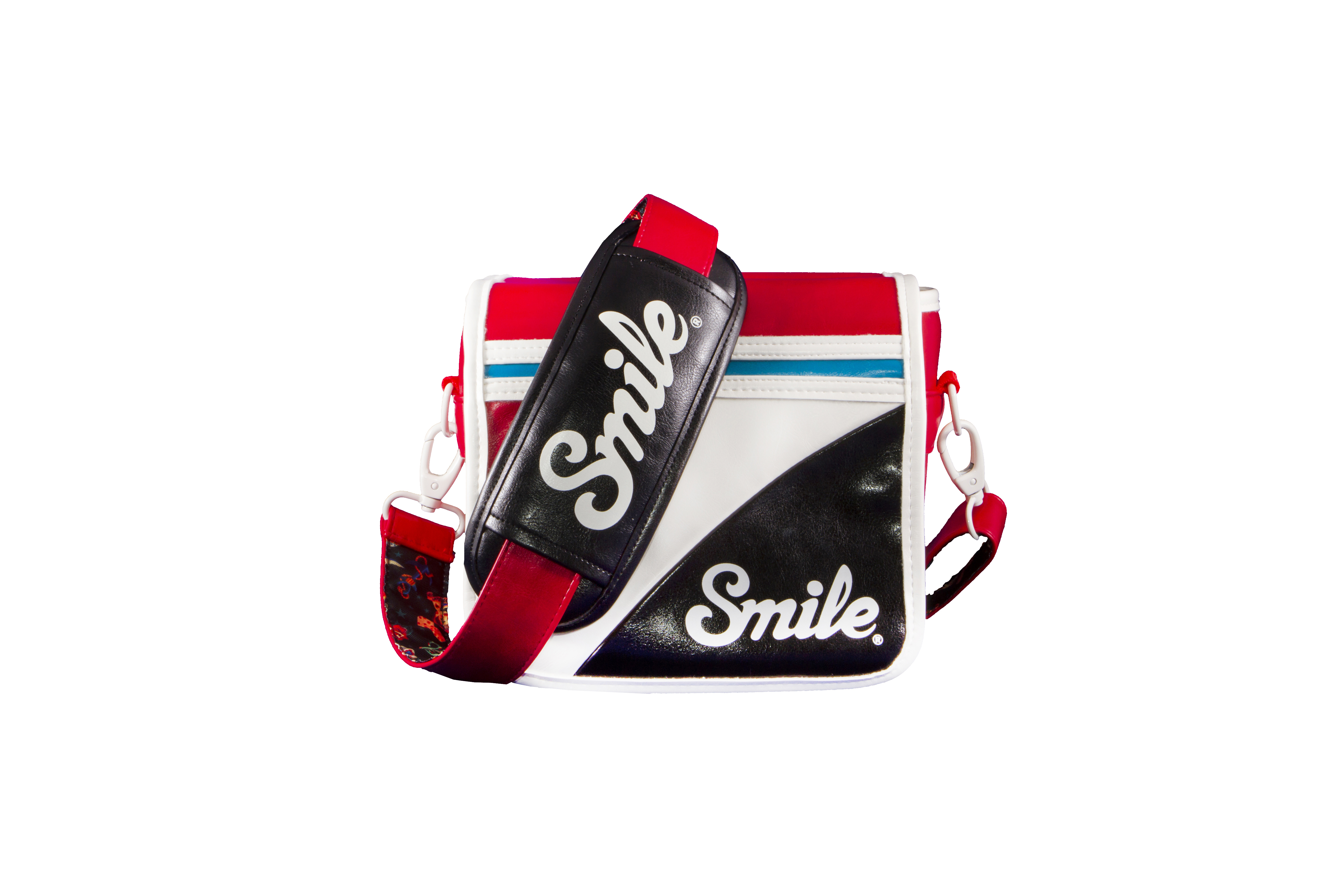 SMILE Pin Up S Kameratasche, Schwarz/Rot/Blau