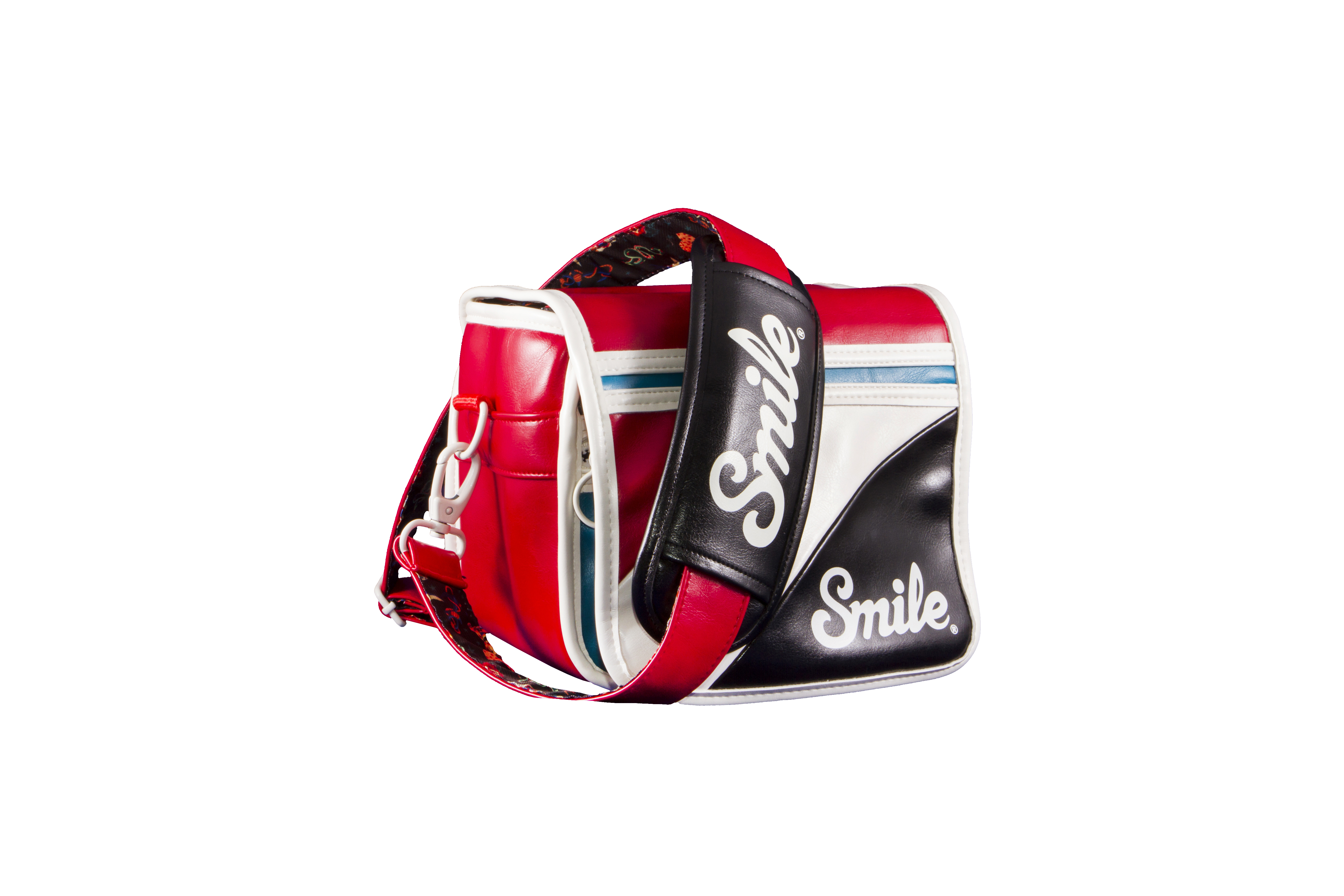 SMILE Pin Up S Kameratasche, Schwarz/Rot/Blau