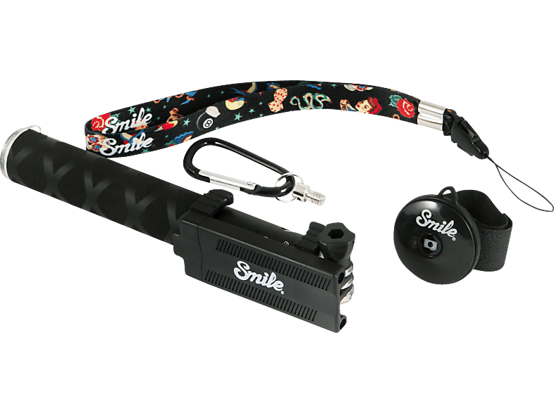 SMILE Pocket Pin Up Selfie Stick, Schwarz, Höhe offen bis 60 mm