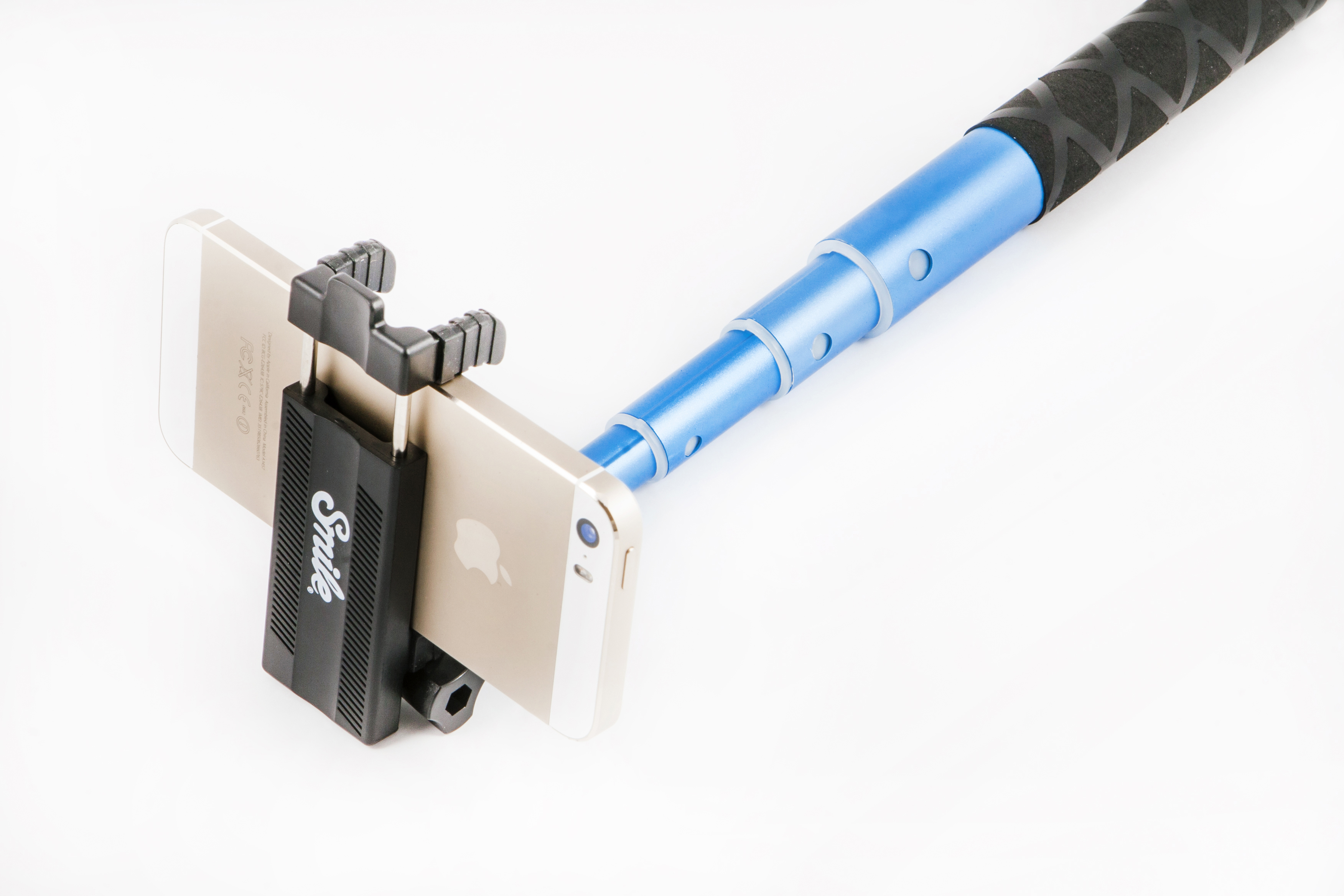 SMILE Pocket Mod  Selfie Stick, Blau, Höhe offen bis 60 mm