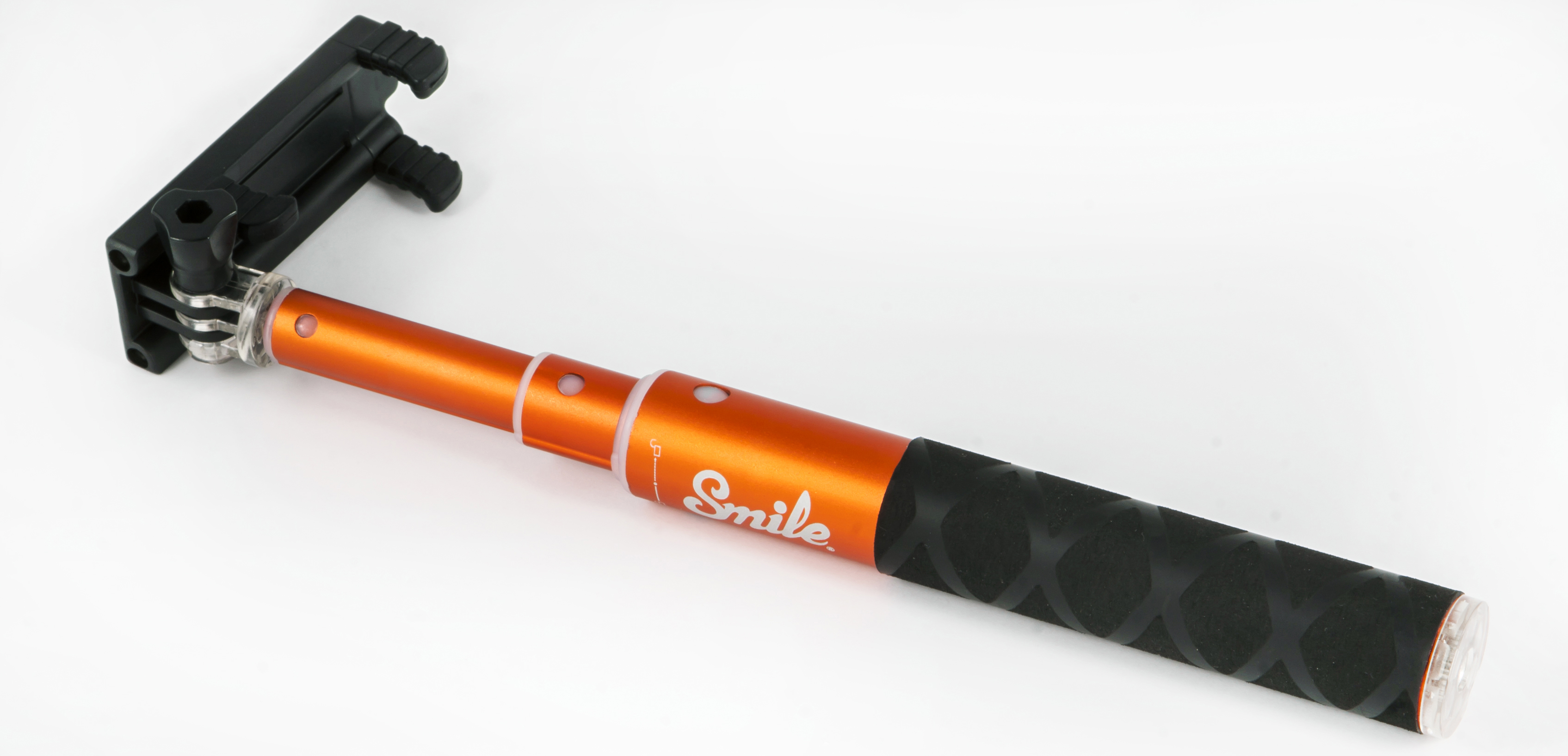 SMILE Pocket 70's Selfie Stick, Orange, Höhe offen bis 60 mm