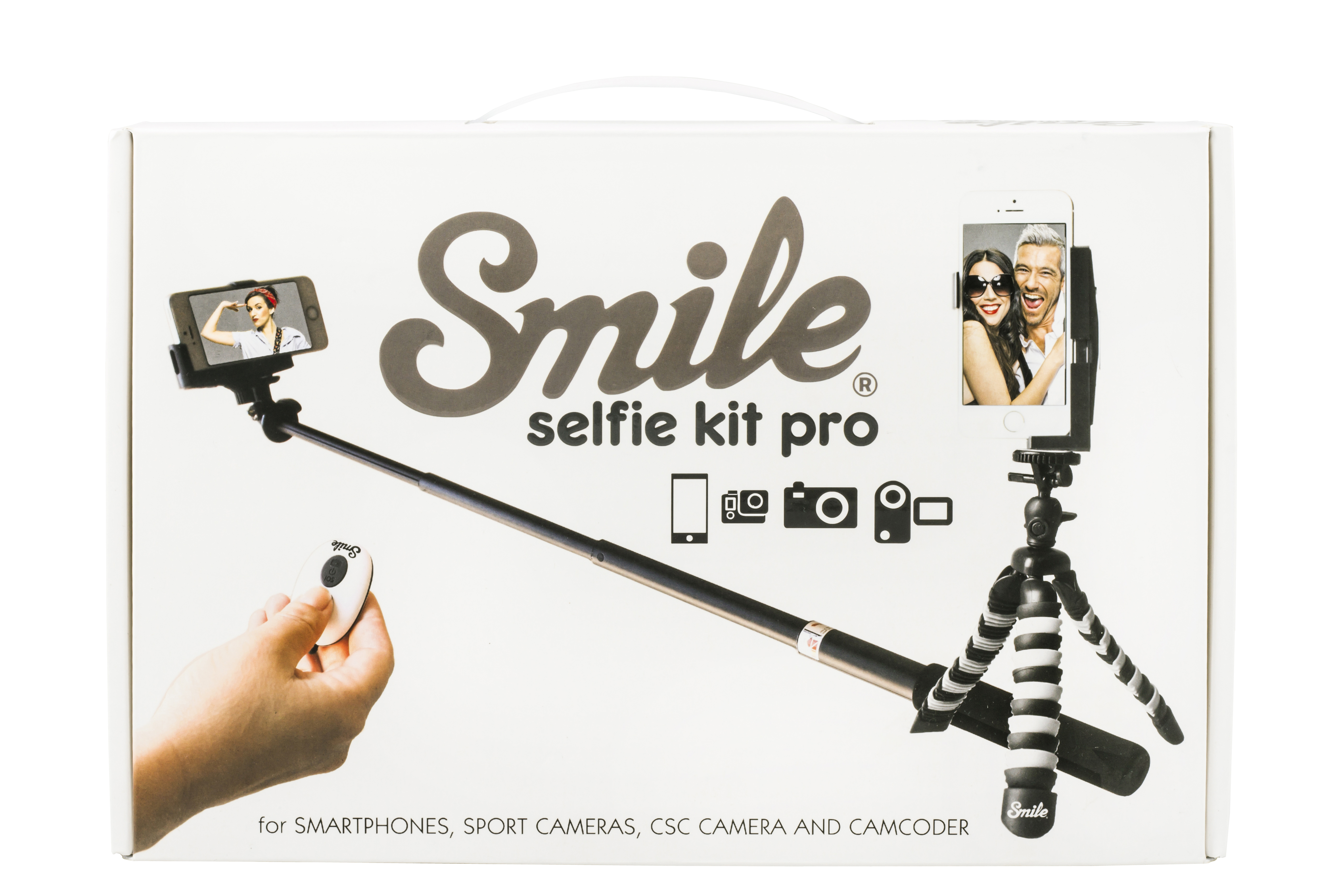 SMILE Selfie Kit Pro Selfie Kit, Schwarz, Höhe offen bis 760 mm