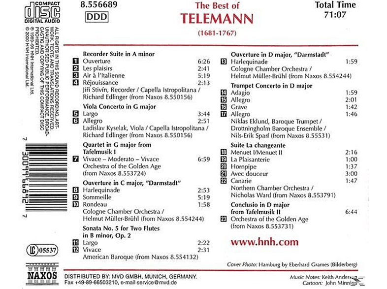 Thumbnail - VARIOUS - Best Of Telemann (CD)