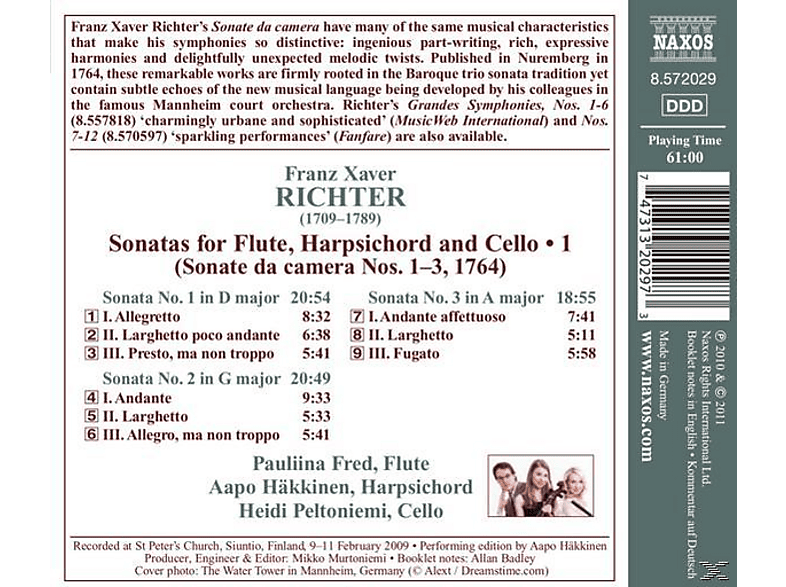 Thumbnail - VARIOUS, Fred/Häkkinen/Peltoniemi - Sonaten Für Flöte,Cembalo Und Cello Vol.1 (CD)