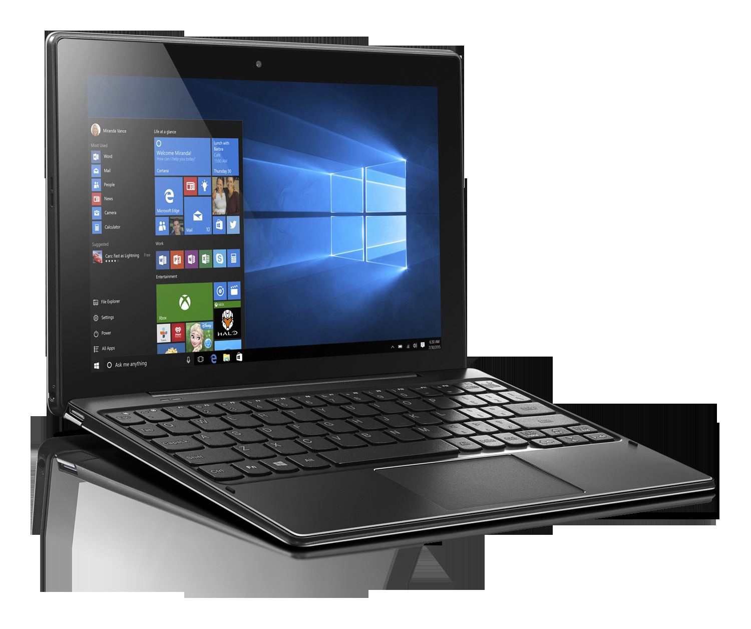 LENOVO MIIX 310, Tablet, 64 GB, 10,1 Zoll, Silber