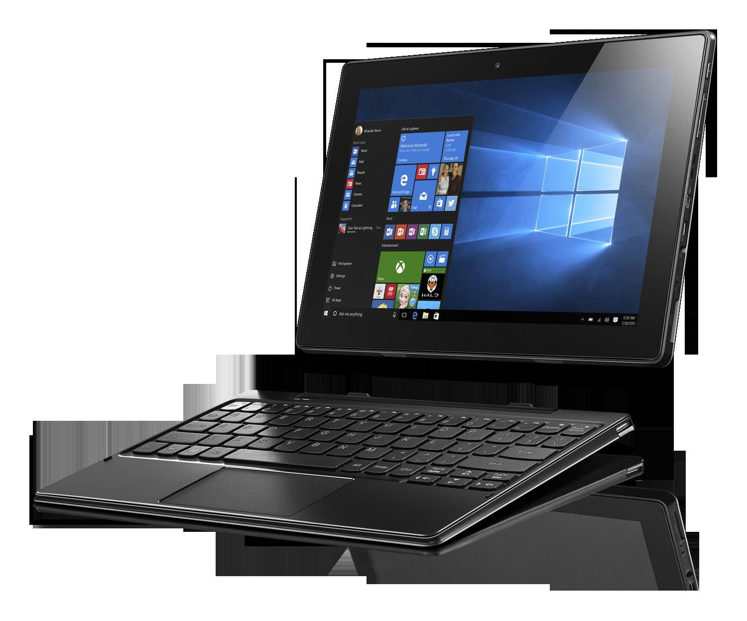 LENOVO MIIX 310, Tablet, 64 GB, 10,1 Zoll, Silber