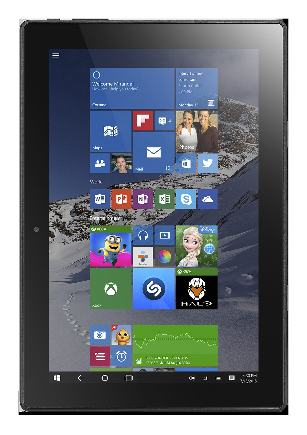 LENOVO MIIX 310, Tablet, 64 GB, 10,1 Zoll, Silber