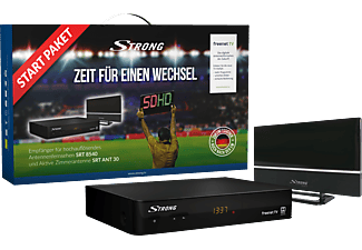 STRONG SRT 8540 + ANT 30 DVB-T2 HD Receiver (DVB-T2 HD, Schwarz)