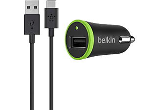 BELKIN Autós töltő kábellel, fekete, USB, 1 aljzat, 2,1A