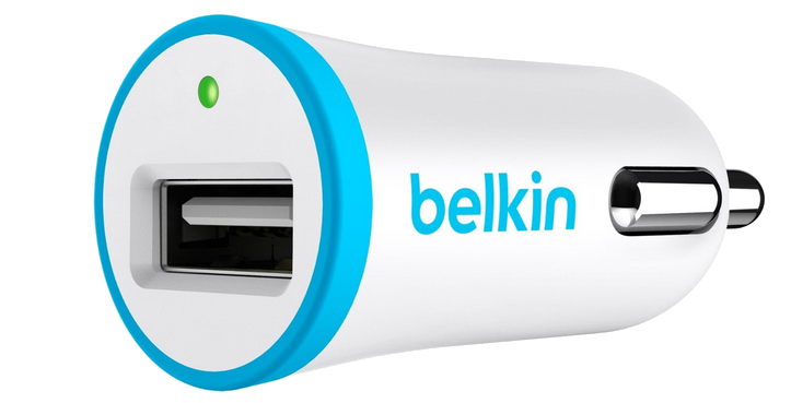 BELKIN Autós töltő, kék, USB, 1 aljzat, 1A
