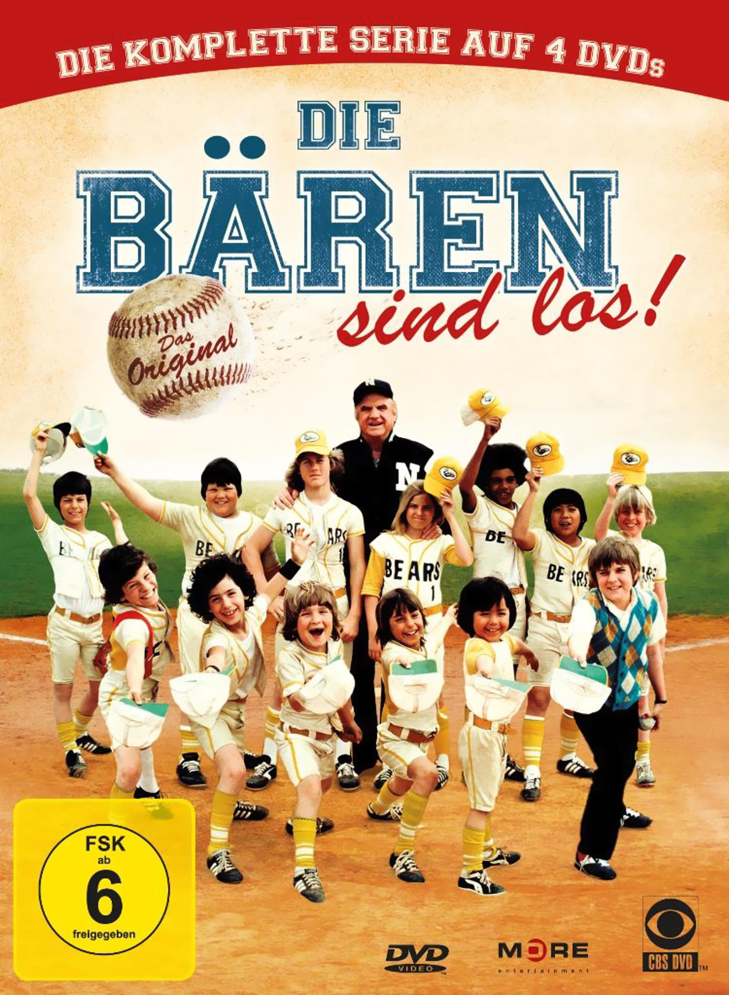 DVD-Cover mit Kindern, die Baseball spielen. Ein Baseball und der Titel sind zu sehen.
