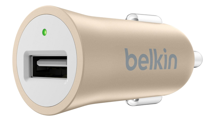 BELKIN Mixit Up autós töltő, arany, USB, 1 aljzat, 2,4A