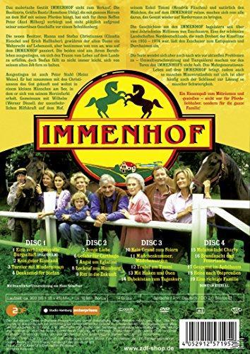 DVD-Hülle für 'Immenhof' mit mehreren Personen und Pferden, Titeln für jede Disc.