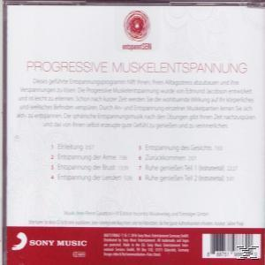 CD-Rückseite mit rotem Text, darunter 'Progressive Muskelentspannung' und 'Sony Music'.