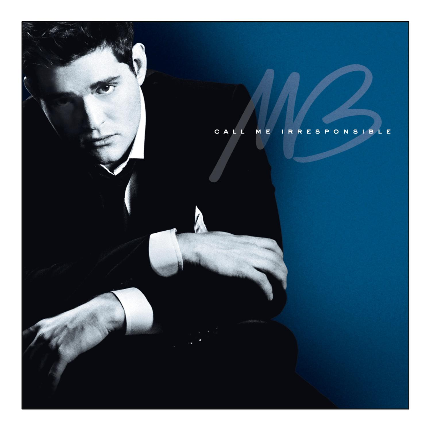 Albumcover von Michael Bublé. Er trägt einen Anzug und schaut in die Kamera. Blauer Hintergrund.