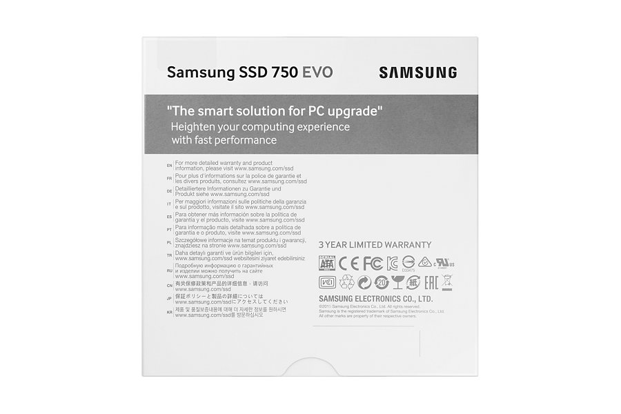 SAMSUNG 750 EVO Festplatte, 500 GB SSD SATA 6 Gbps, 2,5 Zoll, intern
