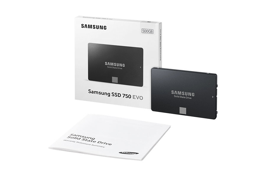 SAMSUNG 750 EVO Festplatte, 500 GB SSD SATA 6 Gbps, 2,5 Zoll, intern