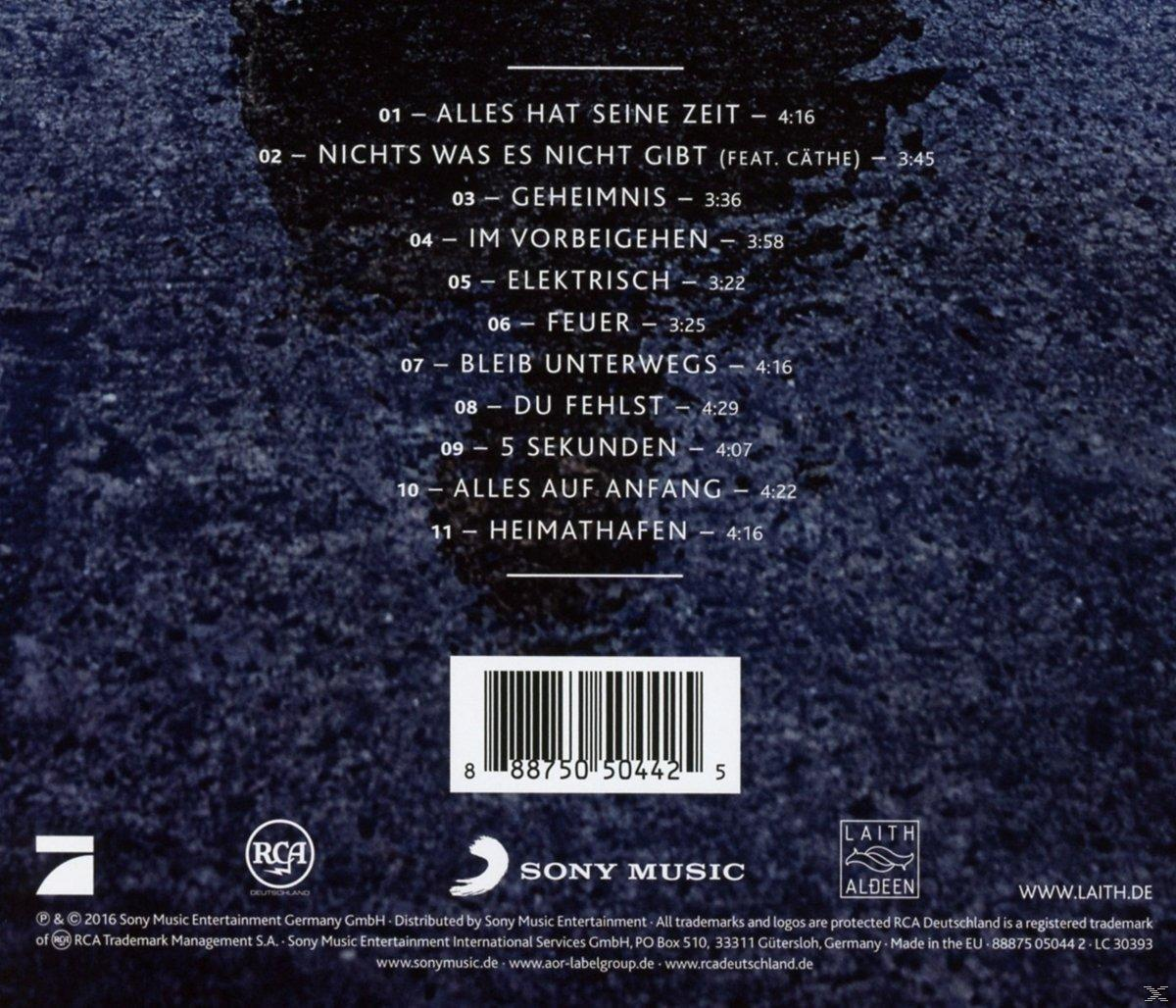 CD-Rückseite mit Trackliste auf Deutsch, Logo und Barcode.