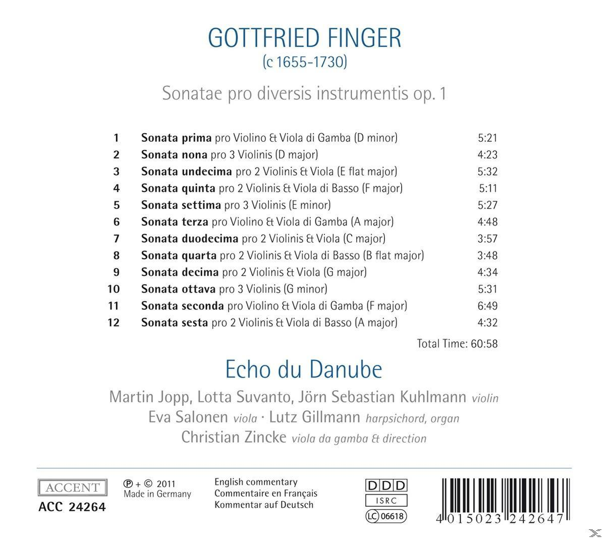 Echo Du Danube - Sonatae Pro Diversis Instrumentis Op.1  - (CD)