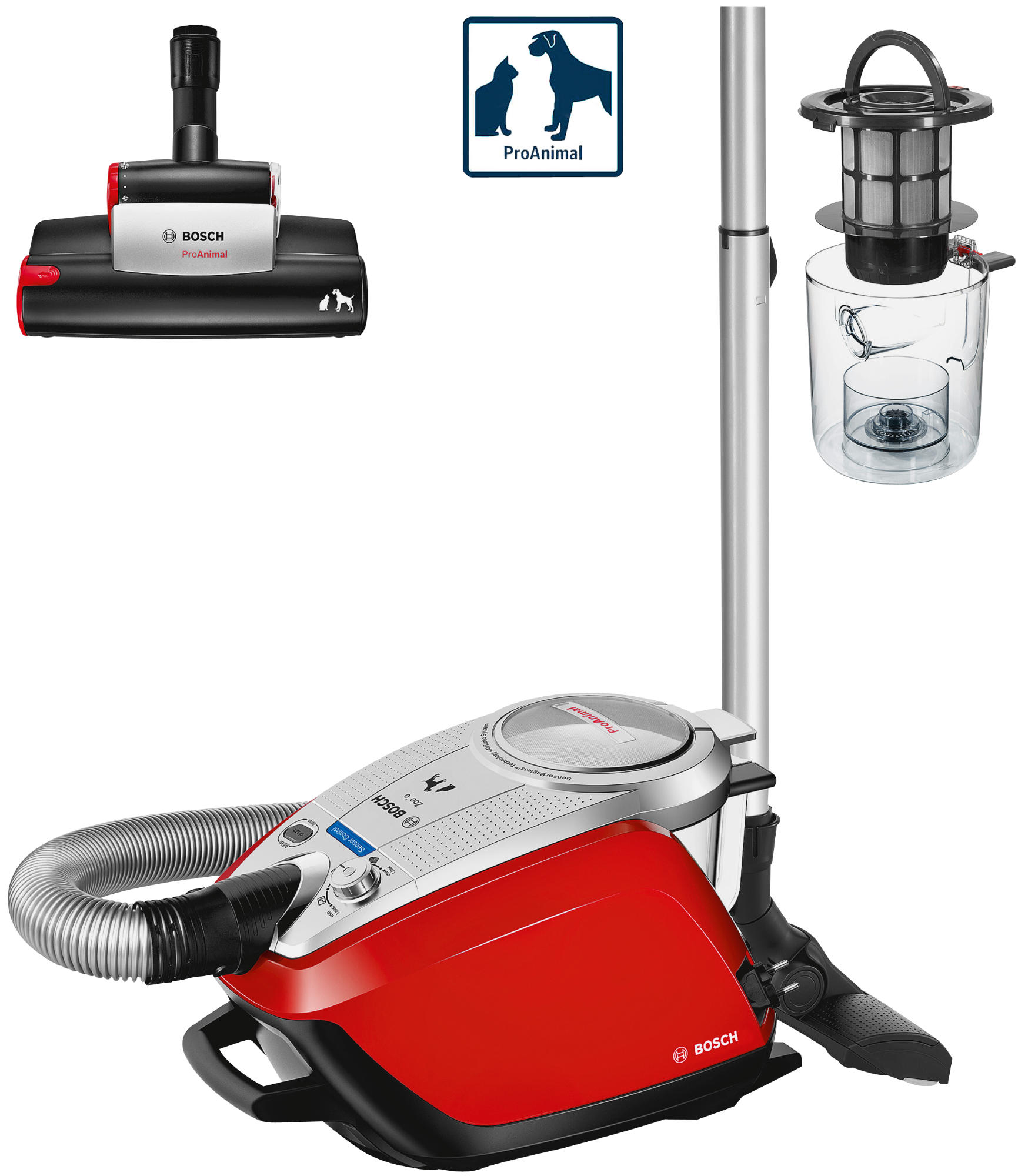 BOSCH BGS5335 Zoo'o ProAnimal Bodenstaubsauger Staubsauger, maximale Leistung: 800 Watt