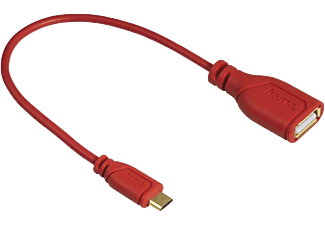 HAMA MICRO USB-OTG adapter piros (135707 )