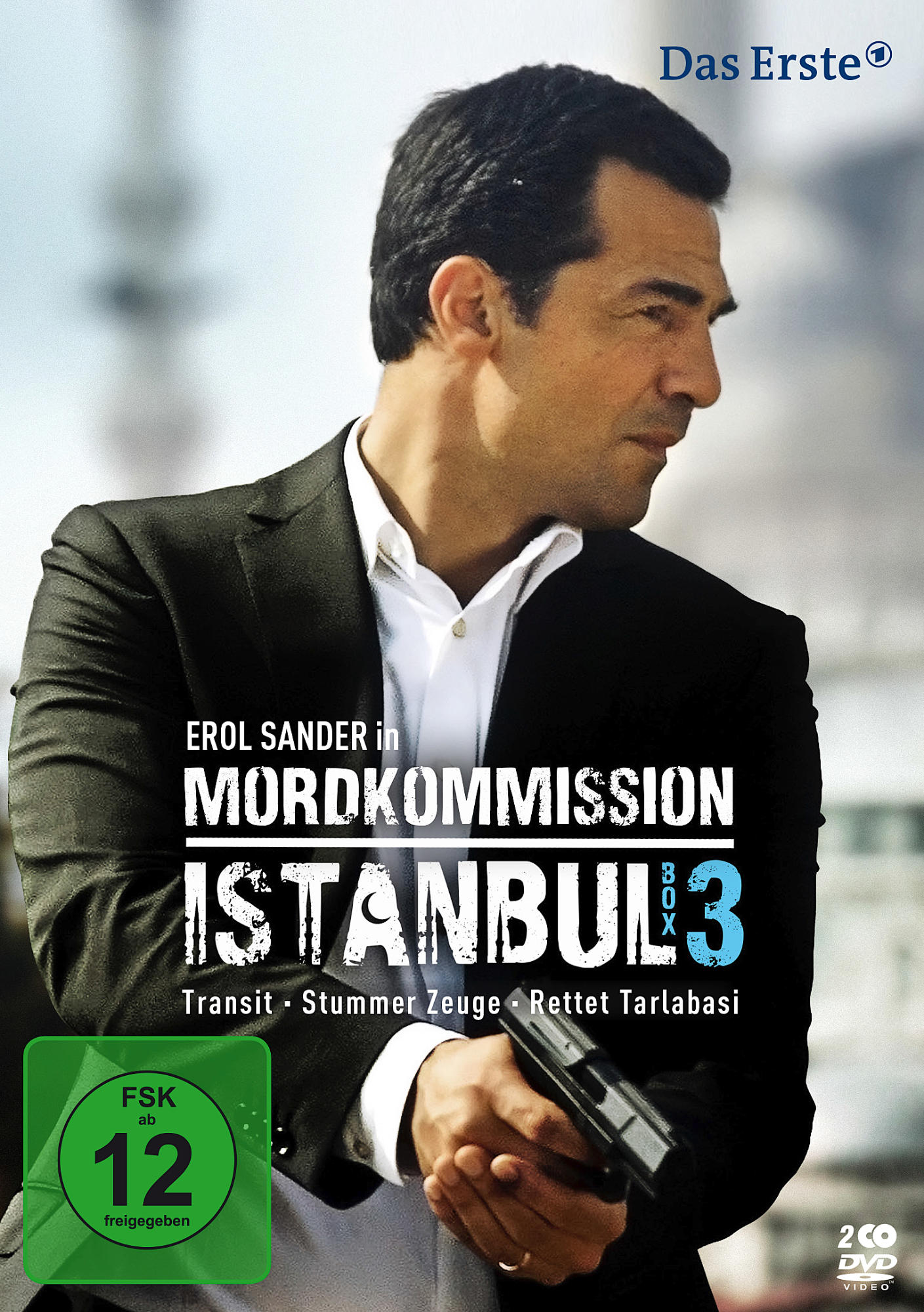 DVD-Cover mit einem Mann im Anzug, der eine Waffe hält. Der Titel steht in großen, fetten Buchstaben.