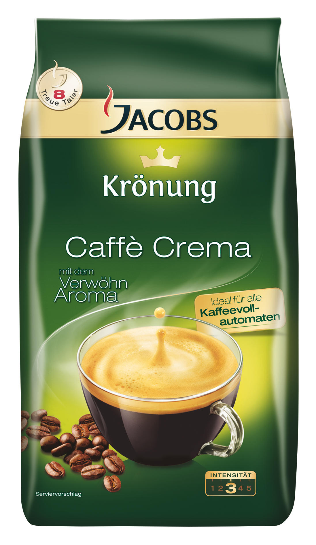 JACOBS Crema Caffe Kaffeebohnen klassisch Krönung