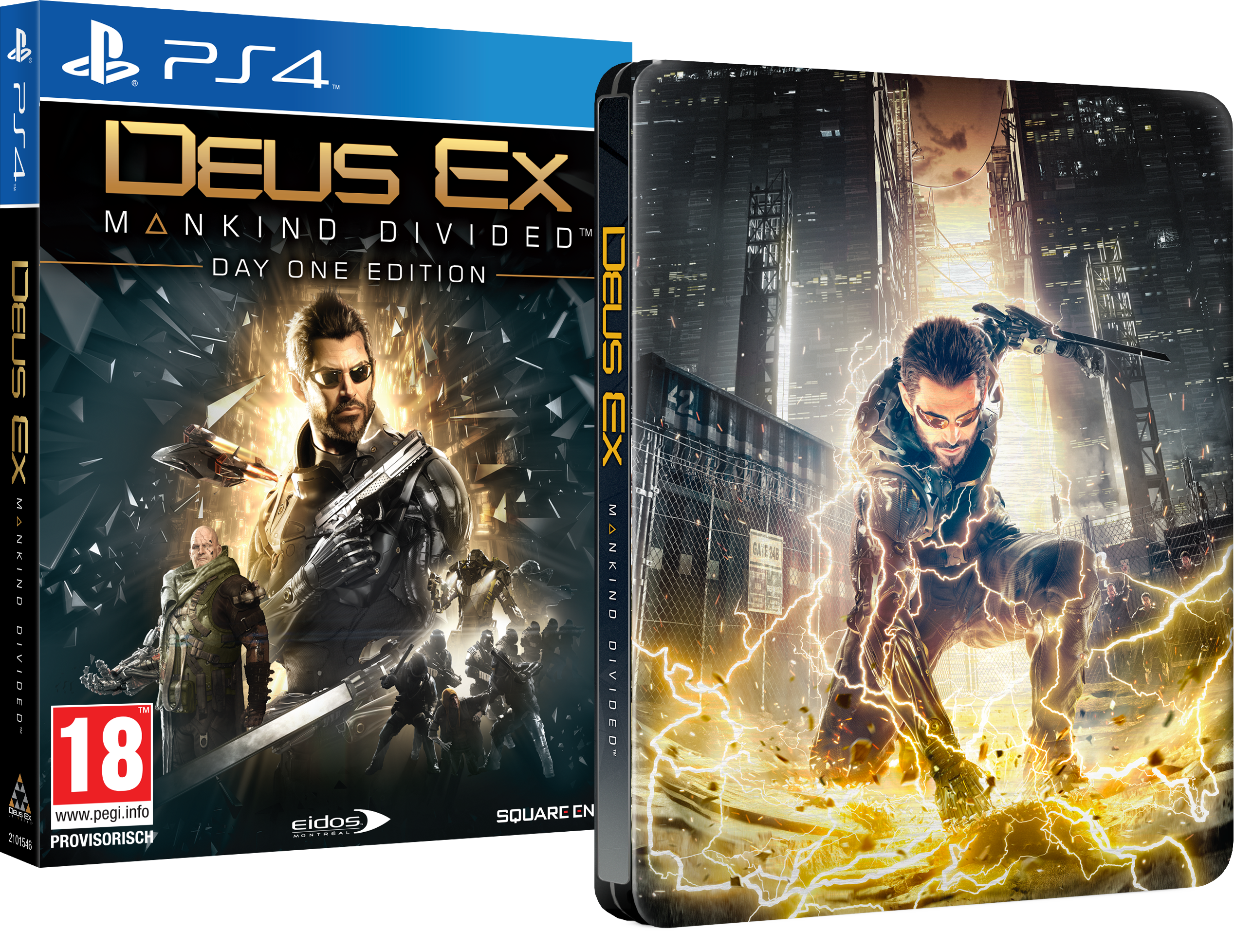Deus Ex: Mankind Divided Day One Edition Steelbook - PlayStation 4 [Blu-ray]