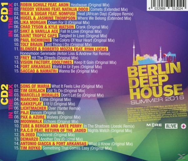 VARIOUS - Berlin Deep House-Summer 2016  - (CD)