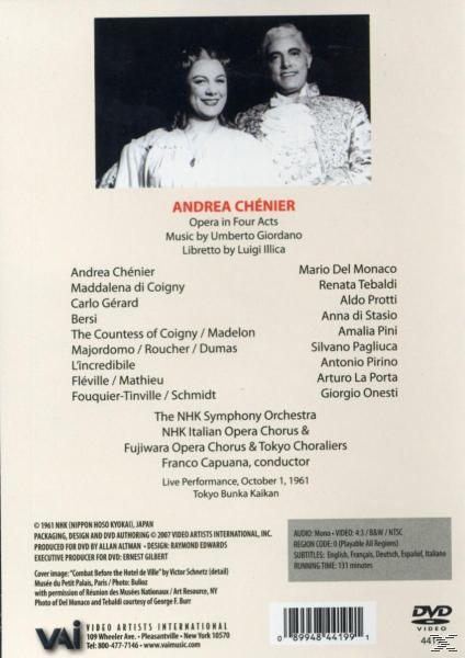 Renata Tebaldi, Del Monaco/Tebaldi/Protti/+ - Andrea Chenier  - (DVD)