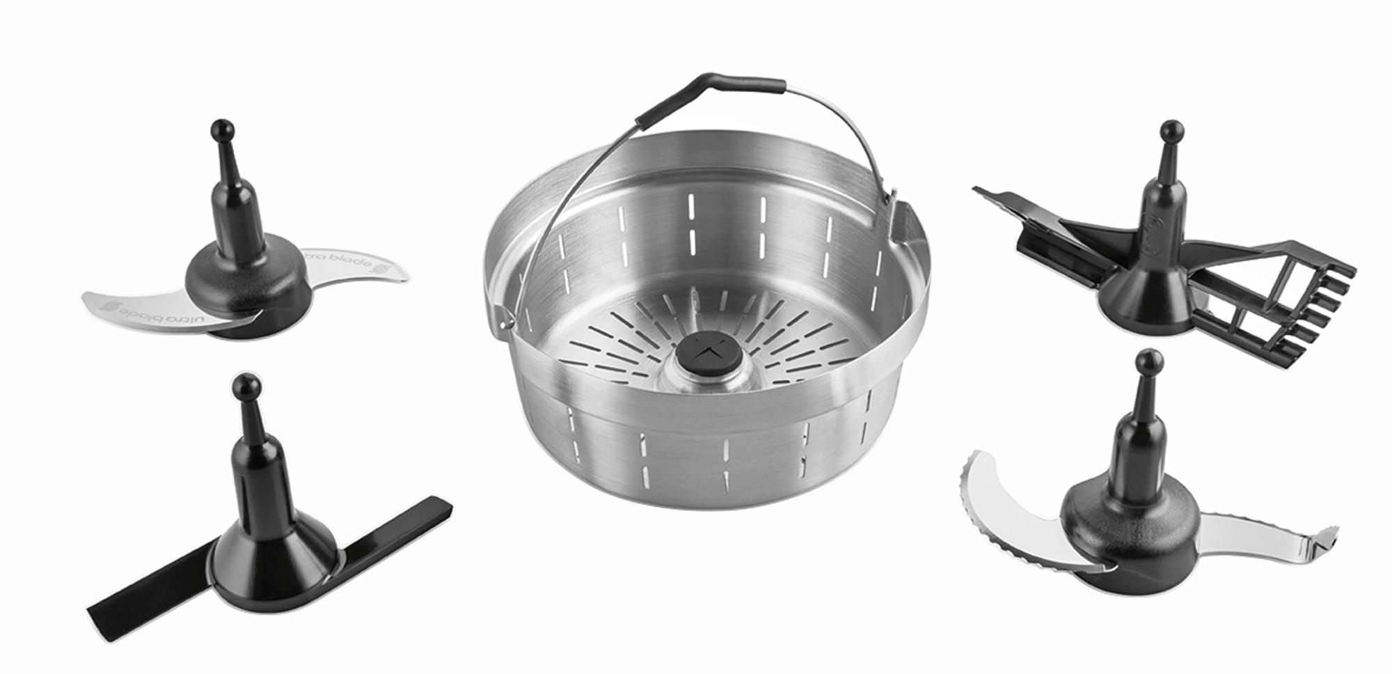 KRUPS HP5031 Prep&Cook Küchenmaschine mit Kochfunktion Weiß/Grau/Edelstahl (Rührschüsselkapazität: 4,5 l, 1550 Watt)