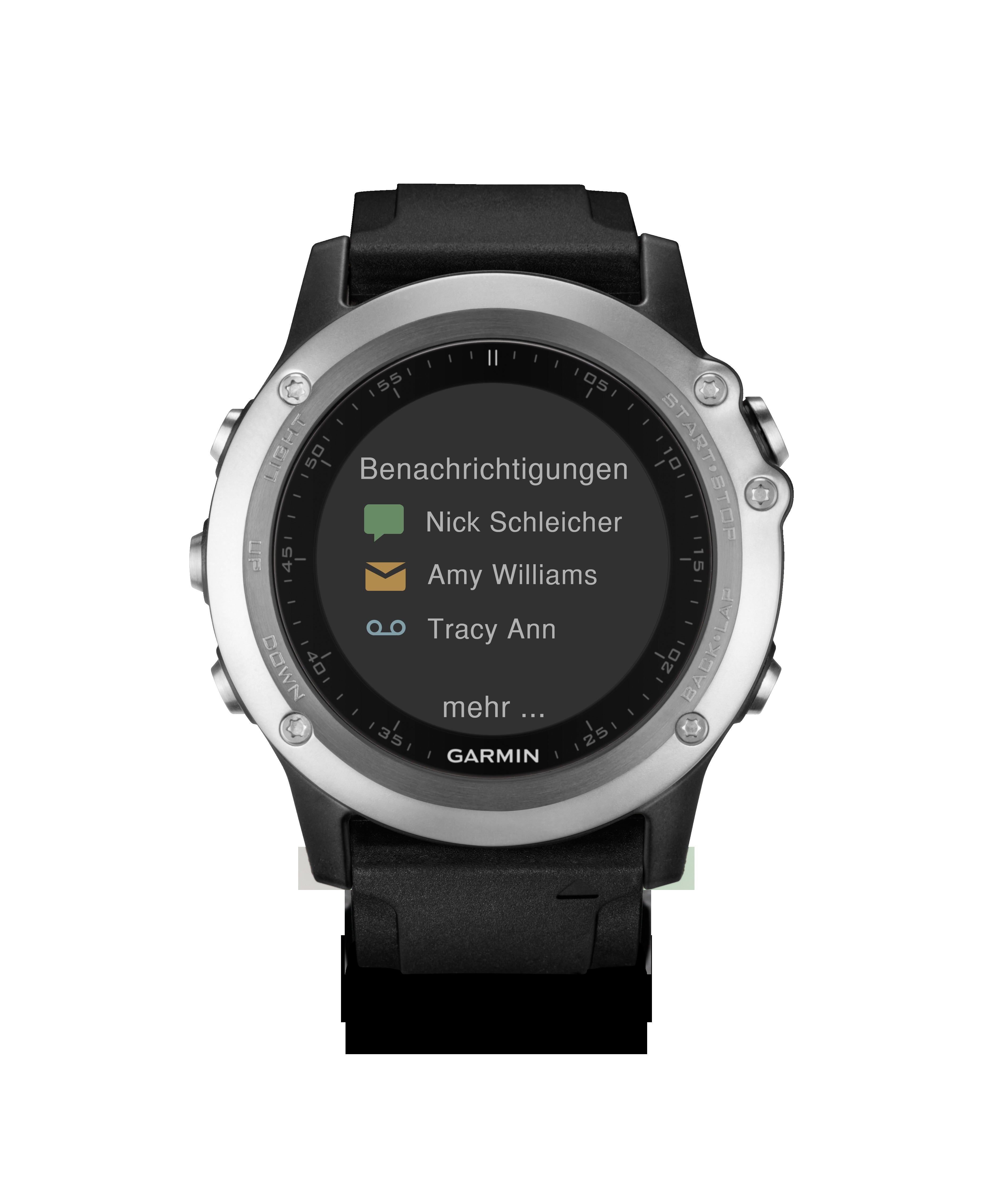 GARMIN fenix 3 HR, Fitness Tracker, 238 mm, Schwarz/Silber