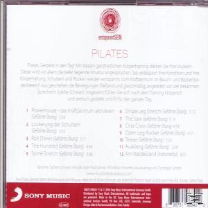Rückseite einer CD mit Text und einem Logo einer roten Spirale.