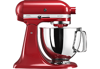 KITCHENAID 5KSM125EER Küchenmaschine Rot (Rührschüsselkapazität: 4,8 Liter, 300 Watt)
