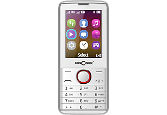 CONCORDE EasyPhone 10 fehér nyomógombos kártyafüggetlen mobiltelefon